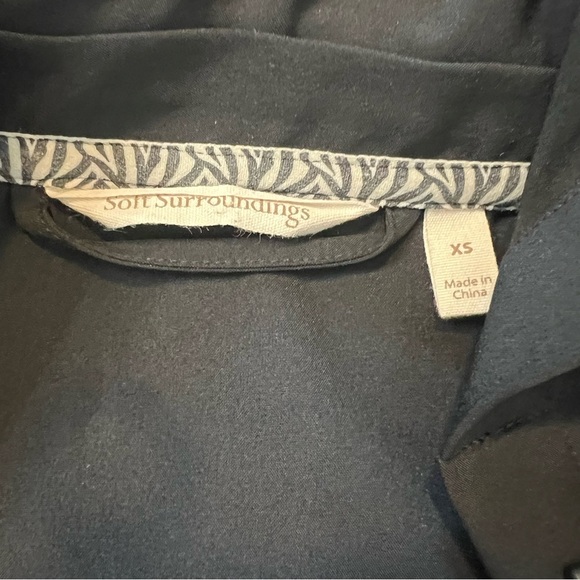 Soft Surroundings Black GO LIVELY Lightweight Snap Off Hem Utility Jacket. Sz XS - Picture 12 of 14